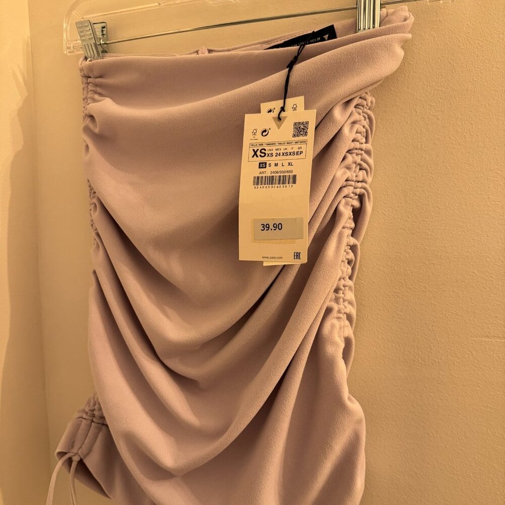 Zara Lilac Scrunch Skirt - XS (NWT)